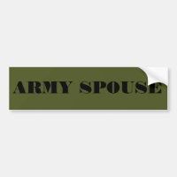 Bumper Sticker Army Spouse