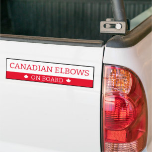 Bumper Sticker - Canadian Elbows On Board