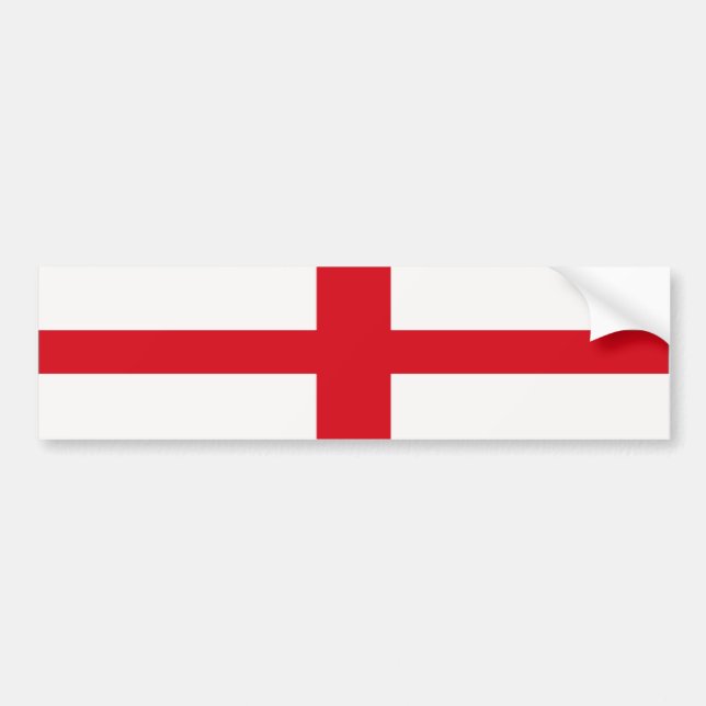 Bumper Sticker England St. George Cross Flag (Front)