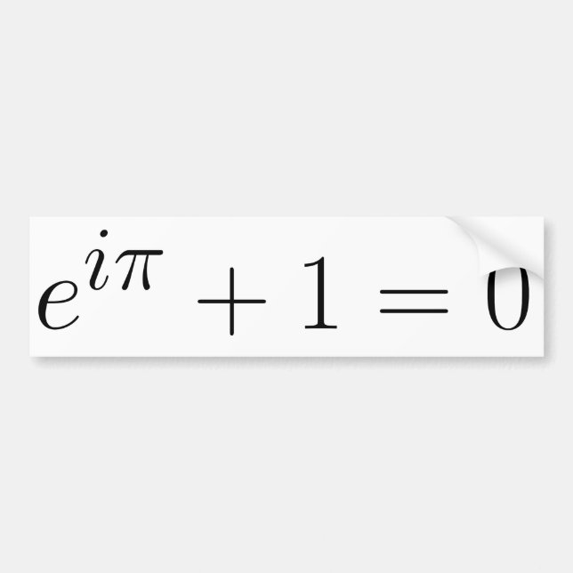 Bumper sticker, Euler equation Sticker (Front)