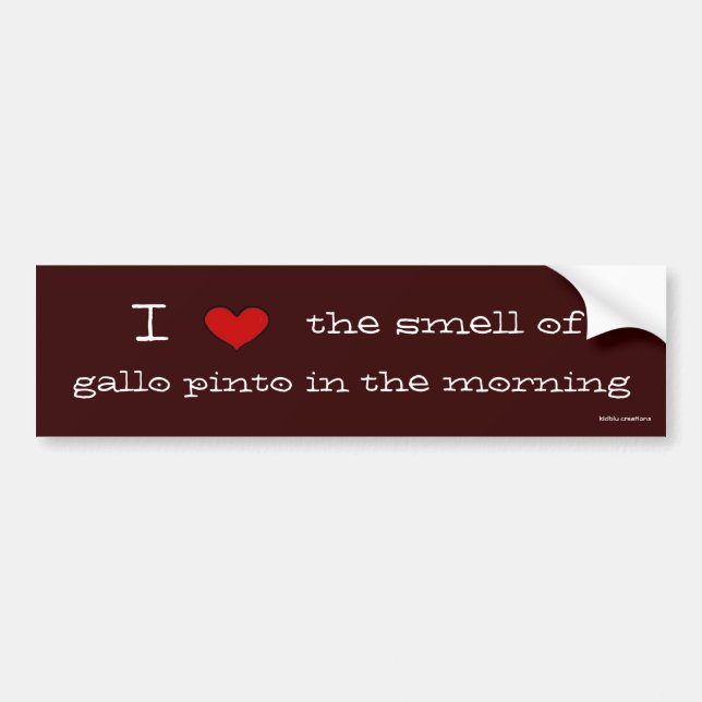bumper sticker - gallo pinto (Front)