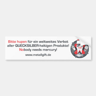 Bumper sticker (German, white)