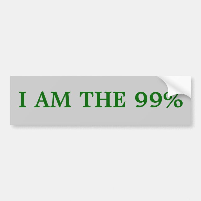 Bumper sticker: I am the 99% Bumper Sticker (Front)