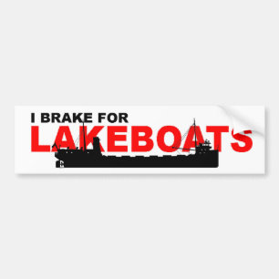 Bumper Sticker: I brake for LAKEBOATS (Canaller) Sticker