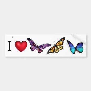 Bumper Sticker I (heart butterflies)
