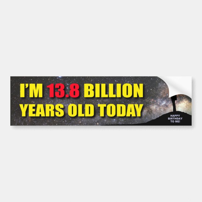 Bumper Sticker - I'm 13.8 Billion Years Old (Front)