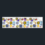 BUMPER STICKER JEWISH STARS<br><div class="desc">Fun Bumper Sticker with Jewish Stars. Star of David. Great for Channukka gifts and presents.</div>
