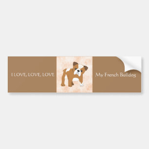 Bumper Sticker Love My French Bulldog