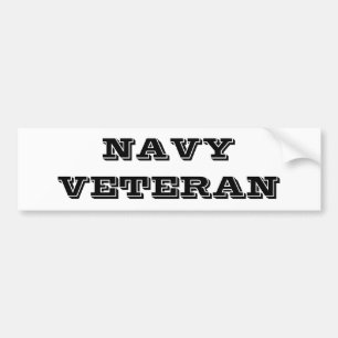 Bumper Sticker Navy Veteran