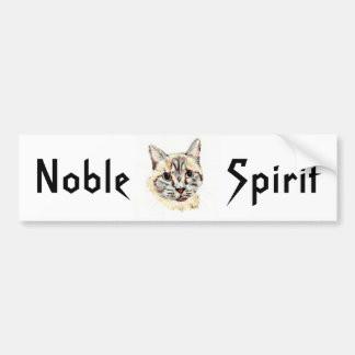 Bumper Sticker: "Noble Spirit", tribal/spirit text Bumper Sticker
