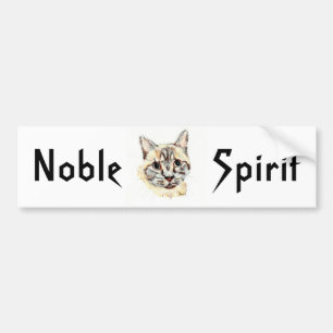 Bumper Sticker: "Noble Spirit", tribal/spirit text Sticker