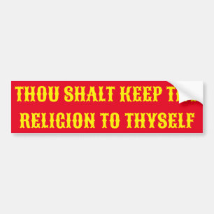 Bumper Sticker, on RELIGIOUS FREEDOM Sticker