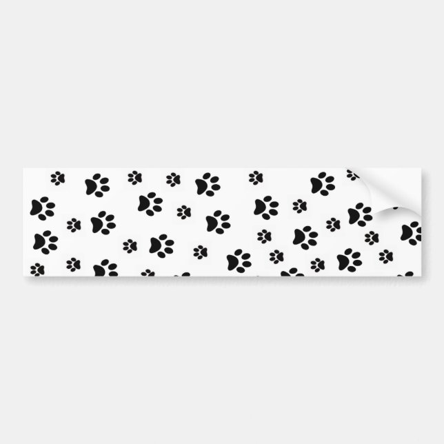 Bumper Sticker Paw Prints (Front)