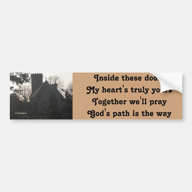 Bumper Sticker Poem Ode To Pray By Ladee Basset (Front)