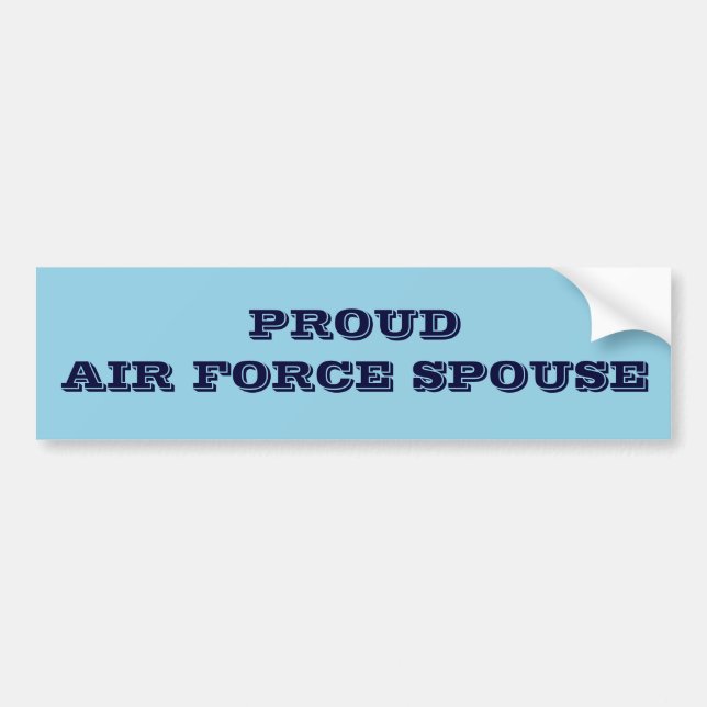 Bumper Sticker Proud Air Force Spouse (Front)