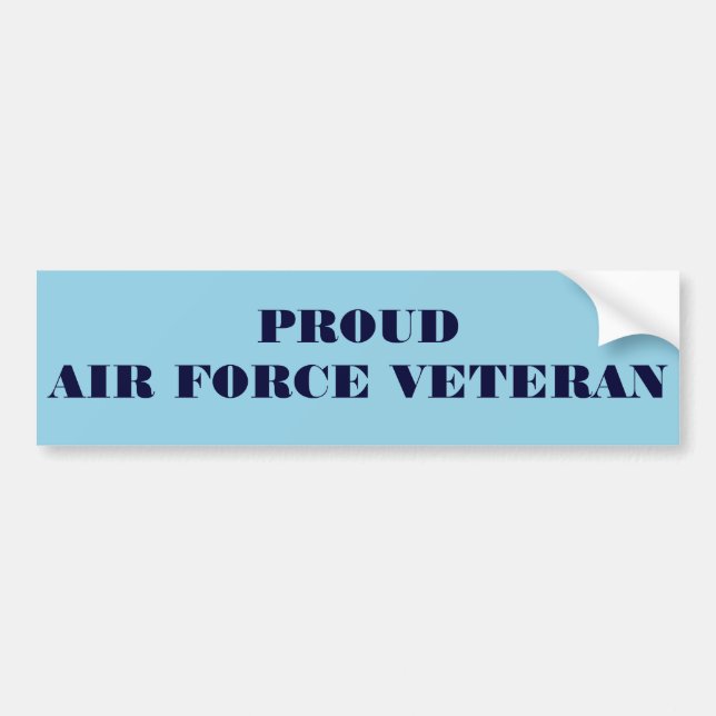 Bumper Sticker Proud Air Force Veteran (Front)