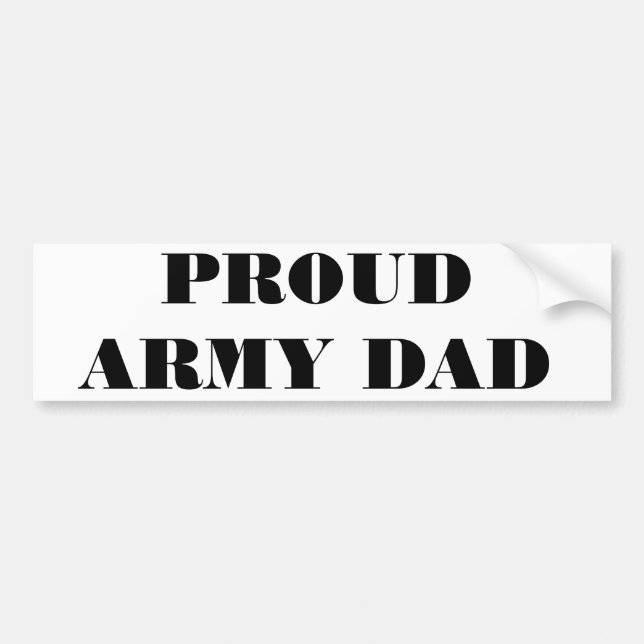 Bumper Sticker Proud Army Dad (Front)