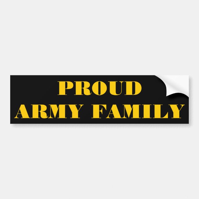 Bumper Sticker Proud Army Family (Front)