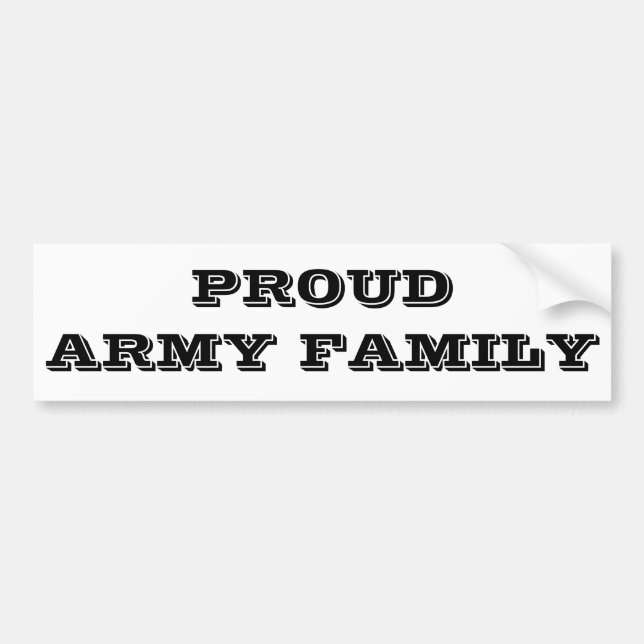 Bumper Sticker Proud Army Family (Front)