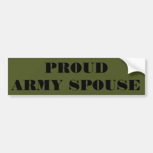 Bumper Sticker Proud Army Spouse
