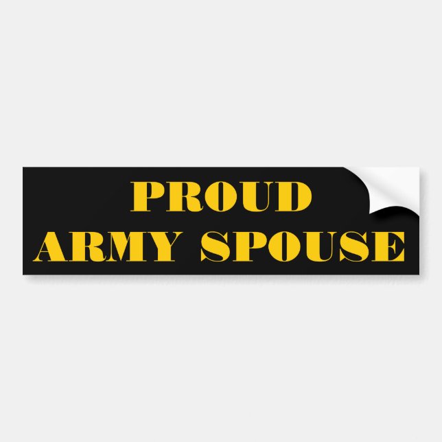 Bumper Sticker Proud Army Spouse (Front)