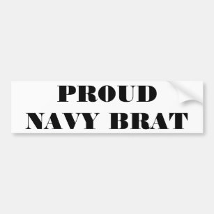 Bumper Sticker Proud Navy Brat
