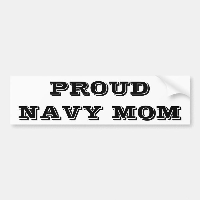 Bumper Sticker Proud Navy Mum (Front)