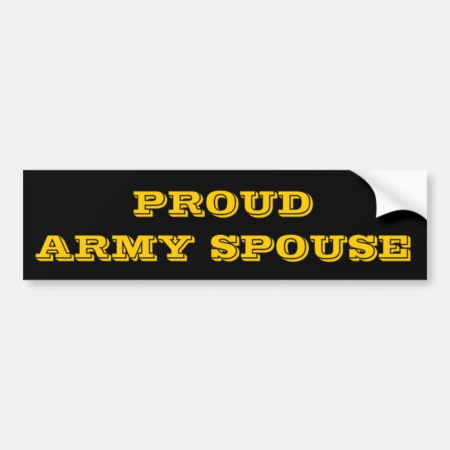 Bumper Sticker Proud Spouse (Front)