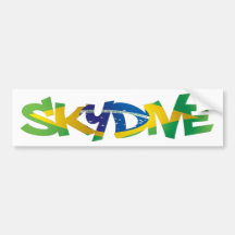 BUMPER STICKER SKYDIVE BRAZIL