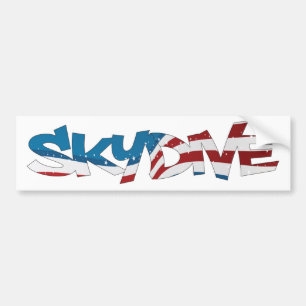 BUMPER STICKER SKYDIVE USA