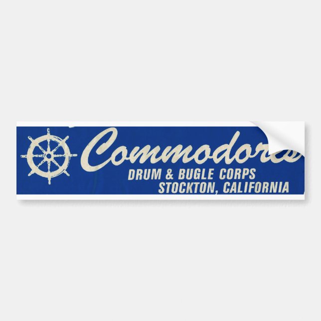Bumper Sticker-Stockton Commodores Drum & Bugle Sticker (Front)
