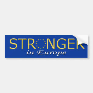 Bumper Sticker Stronger in Europe