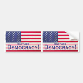 Bumper sticker - Support Democracy Flag Design