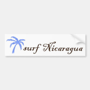 bumper sticker - surf Nicaragua