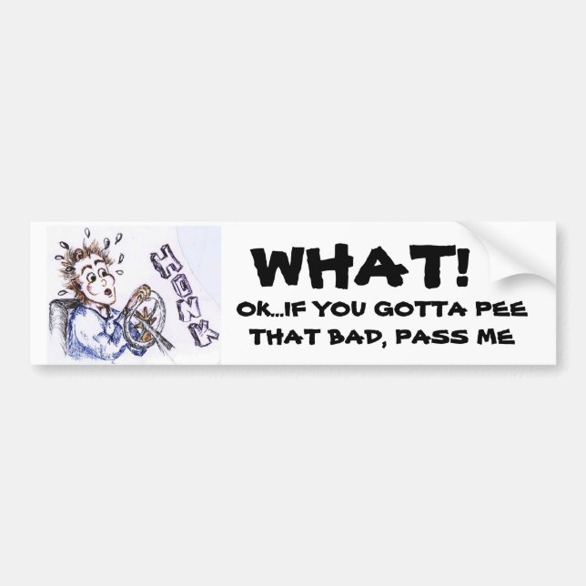 Bumper Sticker, " Tailgating" Sticker (Front)