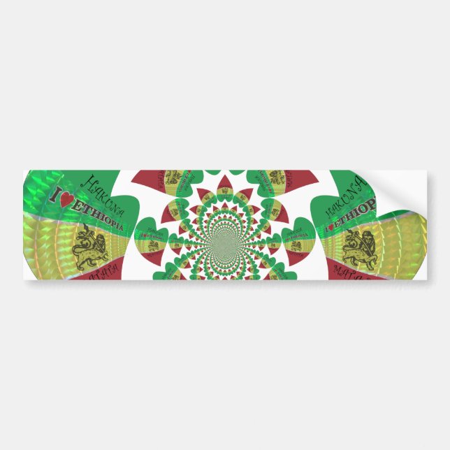 Bumper Sticker Template Car Ethiopia My Love (Front)