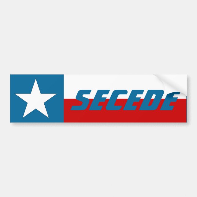 Bumper Sticker Texas Lone Star State Flag Secede (Front)