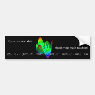 Bumper sticker: thank your math teacher! 3 sticker