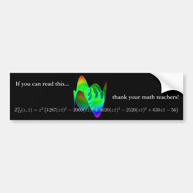 Bumper sticker: thank your math teacher! 3 sticker (Front)