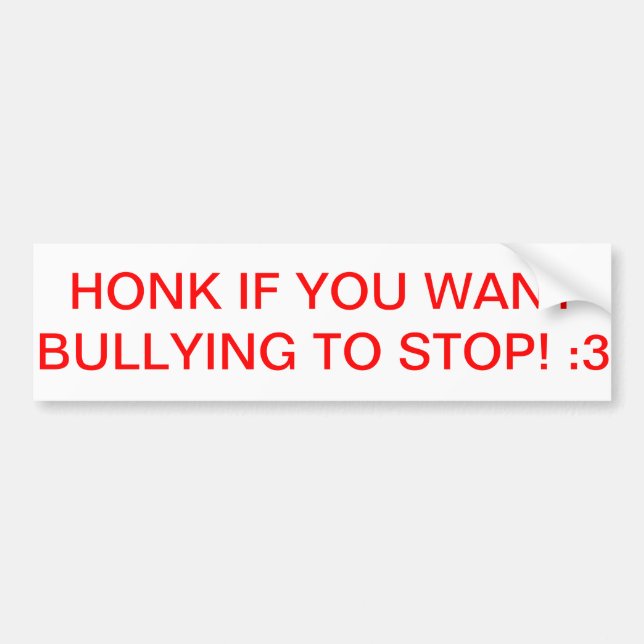 Bumper Sticker to Stop Bullying (Front)