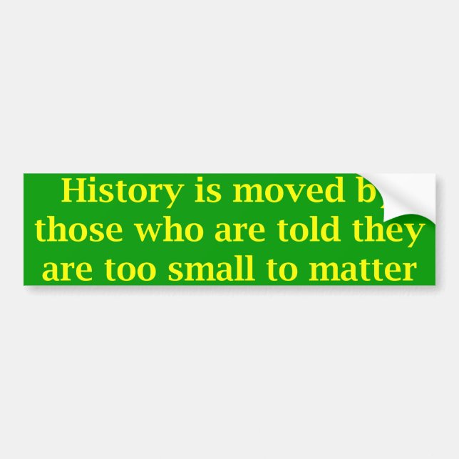 Bumper sticker - too small to matter (Front)