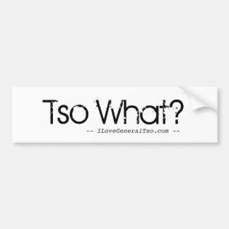 Bumper Sticker - Tso What?