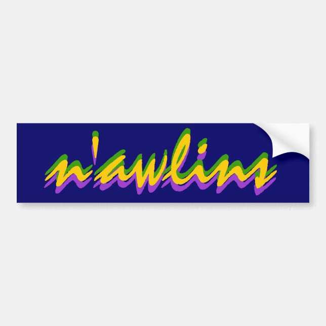 Bumper Sticker Visual NOLA New Orleans n'awlins (Front)