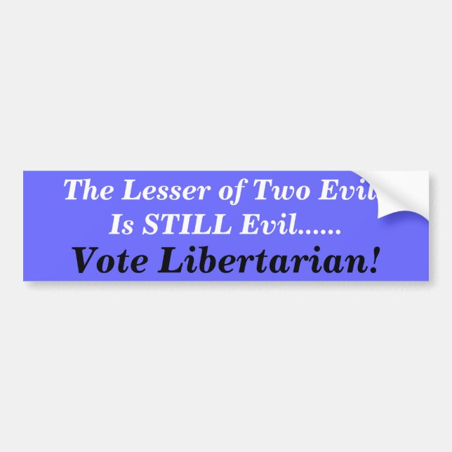 Bumper Sticker--vote Libertarian Sticker (Front)