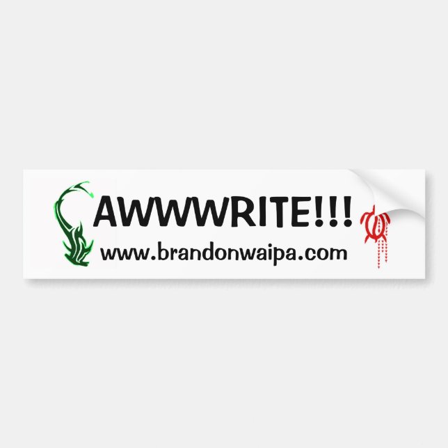 BUMPER STICKER - WEBSITE - AWWWRITE!!! (Front)