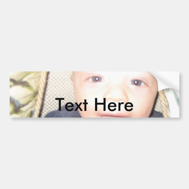 Bumper Sticker with Custom Text and Image (Front)