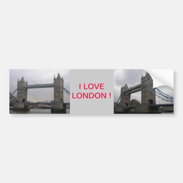 Bumper Sticker with Tower Bridge over the Thames (Front)
