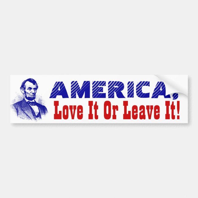 Bumper Stickers Flag America Love it or Leave it (Front)