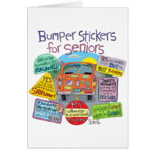 Bumper Stickers For Seniors Cartoon