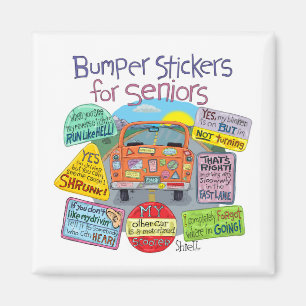 Bumper Stickers for Seniors Magnet
